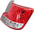 Passenger Side Tail Light, without Bulb, Halogen, Clear and Red Lens, Base Model, With Socket Hole