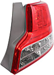 Passenger Side Tail Light, without Bulb, Halogen, Clear and Red Lens, Base Model, With Socket Hole