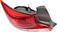 2011-2013 Scion tC - Driver Side Tail Light, without Bulb, Halogen, Clear and Red Lens, Base Model, With Socket Hole