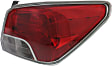 Passenger Side Tail Light, with Bulb, Halogen, Clear and Red Lens, Sedan