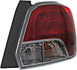 Passenger Side Tail Light, with Bulb, Halogen, Clear and Red Lens, Sedan
