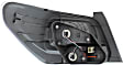 Passenger Side Tail Light, with Bulb, Halogen, Clear and Red Lens, Sedan