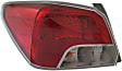 Driver Side Tail Light, with Bulb, Halogen, Clear and Red Lens, Sedan
