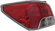 Driver Side Tail Light, with Bulb, Halogen, Clear and Red Lens, Sedan