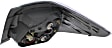 Driver Side Tail Light, with Bulb, Halogen, Clear and Red Lens, Sedan
