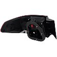 Passenger Side, Outer Tail Light, without Bulb, Halogen, Clear and Red Lens