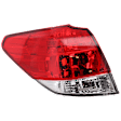 Driver Side, Outer Tail Light, without Bulb, Halogen, Clear and Red Lens, CAPA CERTIFIED
