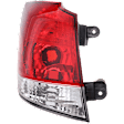 Driver Side, Outer Tail Light, without Bulb, Halogen, Clear and Red Lens, CAPA CERTIFIED