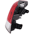 Driver Side, Outer Tail Light, without Bulb, Halogen, Clear and Red Lens, CAPA CERTIFIED