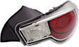 Passenger Side Tail Light, Without Bulb, Halogen, Clear and Red Lens, Base Model, CAPA Certified