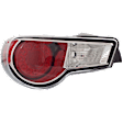 Driver Side Tail Light, Without bulb(s), Halogen, Clear and Red Lens, CAPA CERTIFIED
