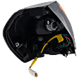 Passenger Side, Outer Tail Light, with Bulb, Halogen, Amber and Red Lens, Wagon