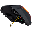 Passenger Side, Outer Tail Light, with Bulb, Halogen, Amber and Red Lens, Wagon