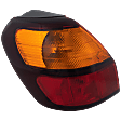 Driver Side, Outer Tail Light, with Bulb, Halogen, Amber and Red Lens, Wagon