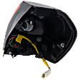 Driver Side, Outer Tail Light, with Bulb, Halogen, Amber and Red Lens, Wagon