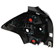 Passenger Side Tail Light, without Bulb, Halogen, Clear Lens