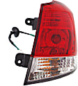 Passenger Side, Outer Tail Light, with Bulb, LED, Clear and Red Lens