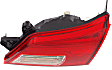 Passenger Side, Inner Tail Light, with Bulb, LED, Clear and Red Lens