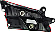 Passenger Side, Inner Tail Light, with Bulb, LED, Clear and Red Lens
