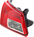 Driver Side, Inner Tail Light, with Bulb, LED, Clear and Red Lens