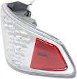 Passenger Side, Outer Tail Light, with Bulb, Halogen, Clear and Red Lens
