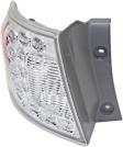 Driver Side, Outer Tail Light, with Bulb, Halogen, Clear and Red Lens