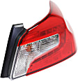 Passenger Side Tail Light, with Bulb, LED, Clear and Red Lens