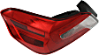Driver Side Tail Light, with Bulb, LED, Clear and Red Lens