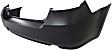 Rear Primed Bumper Cover, Sedan, With Dual Exhaust Cut Outs