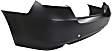 Rear Primed Bumper Cover, Sedan, With Dual Exhaust Cut Outs