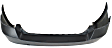 Rear Primed Bumper Cover, Sedan, With Dual Exhaust Cut Outs