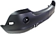 Rear Primed Bumper Cover, Without Parking Aid Sensor Holes, CAPA CERTIFIED