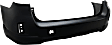 Rear Primed Bumper Cover, Without Parking Aid Sensor Holes, CAPA Certified