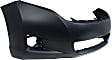 Front Primed Bumper Cover, Without Parking Aid Sensor Holes and Hid Headlights, CAPA CERTIFIED