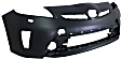 Front Primed Bumper Cover, With Headlight Washer Holes, For (Plug-In Models With LED Headlights