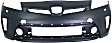 Front Primed Bumper Cover, With Headlight Washer Holes, For (Plug-In Models With LED Headlights, CAPA Certified