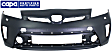 Front Primed Bumper Cover, With Headlight Washer Holes, For (Plug-In Models With LED Headlights, CAPA Certified