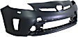 Front Primed Bumper Cover, With Headlight Washer Holes, For (Plug-In Models With LED Headlights, CAPA Certified
