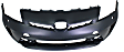 Front Primed Bumper Cover, With Headlight Washer Holes, For (Plug-In Models With LED Headlights, CAPA Certified