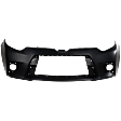 2014-2016 Toyota Corolla - Front Primed Bumper Cover, For CE|L|LE|LE ECO Models, Without Chrome Grille Surround