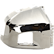 Front, Driver Side Bumper End, Chrome Steel