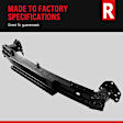 Front Bumper Reinforcement, Steel, 4 Cyl., 1.8L Engine, CAPA Certified