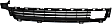 Front, Center Bumper Grille, Black