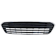 Front Bumper Grille, Chrome Shell with Silver Insert, CAPA CERTIFIED