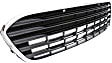 Front Bumper Grille, Chrome Shell with Silver Insert