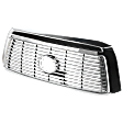 Upper Grille Assembly, Chrome Shell with Satin Nickel Insert, CAPA CERTIFIED