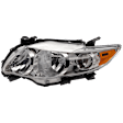 Driver Side Halogen Headlight, With bulb(s), For Base/CE/L/LE Models, North America Built Vehicle