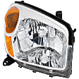 Passenger Side Headlight, without Bulb, Halogen, Clear Lens