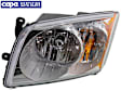 Driver Side Headlight, with Bulb, Halogen, Clear Lens, CAPA Certified