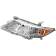 Driver Side Headlight, Assembly, Halogen, Chrome Interior, Base/LE/XLE Models, USA Built Vehicle, CAPA CERTIFIED